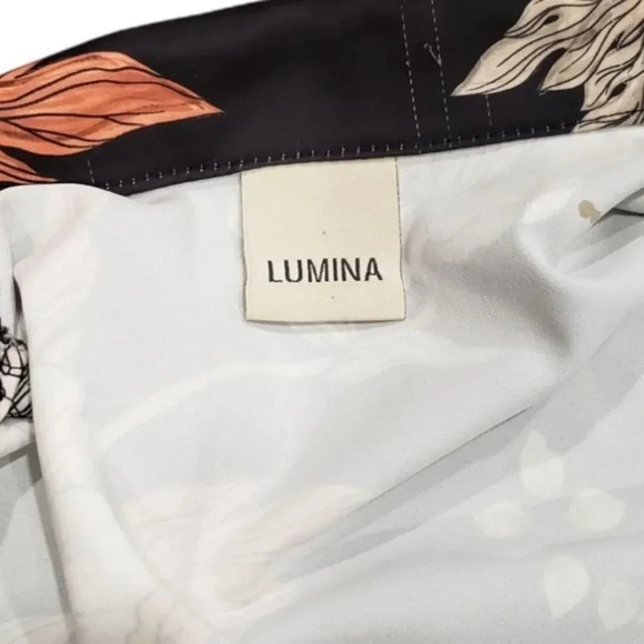 Lumina Black Floral Relaxed Straight Blazer S - Picture 5 of 5